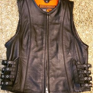 Supple, full grain leather vest - Small